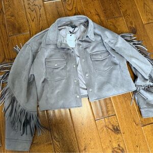 Gray Fringe Women's Jacket